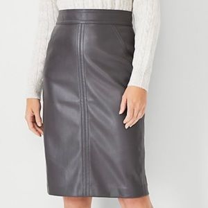 Ann Taylor faux leather pencil skirt. Size XL.